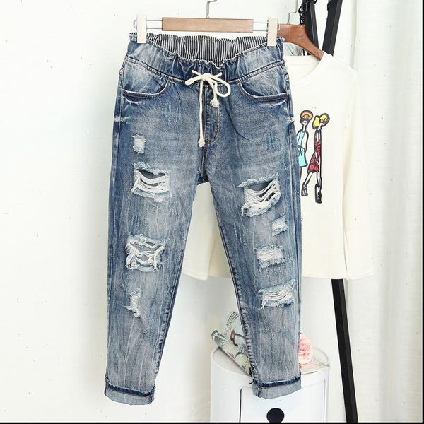 summer women jeans ripped boyfriend for fashion loose vintage high waist plus size 5xl pantalones mujer vaqueros q58, Blue
summer women jeans ripped boyfriend for fashion loose vintage high waist plus size 5xl pantalones mujer vaqueros q58, Blue