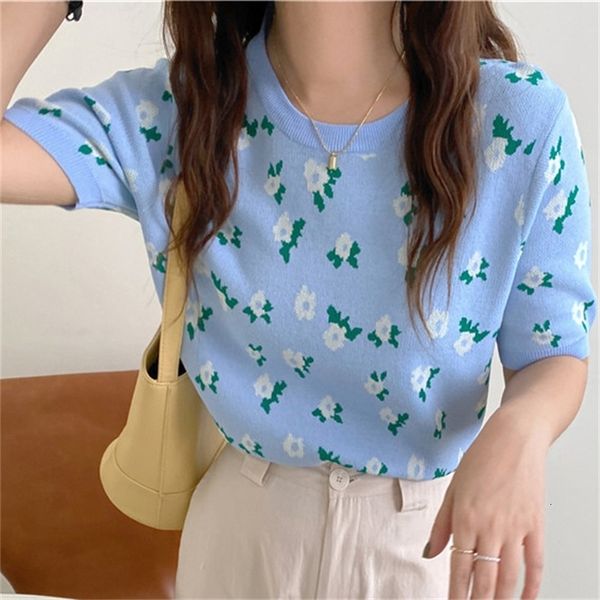 women's t-shirt knitwear chic loose summer patchwork florals 2021 short-sleeved casual prom lady tee retro t-shirts de2d, White
women's t-shirt knitwear chic loose summer patchwork florals 2021 short-sleeved casual prom lady tee retro t-shirts de2d, White