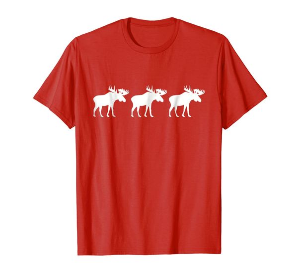 three moose t-shirt, White;black