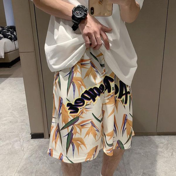 men's shorts 2021 summer men big printing beach board cotton casual streetwear loose hip hop, White;black
men's shorts 2021 summer men big printing beach board cotton casual streetwear loose hip hop, White;black