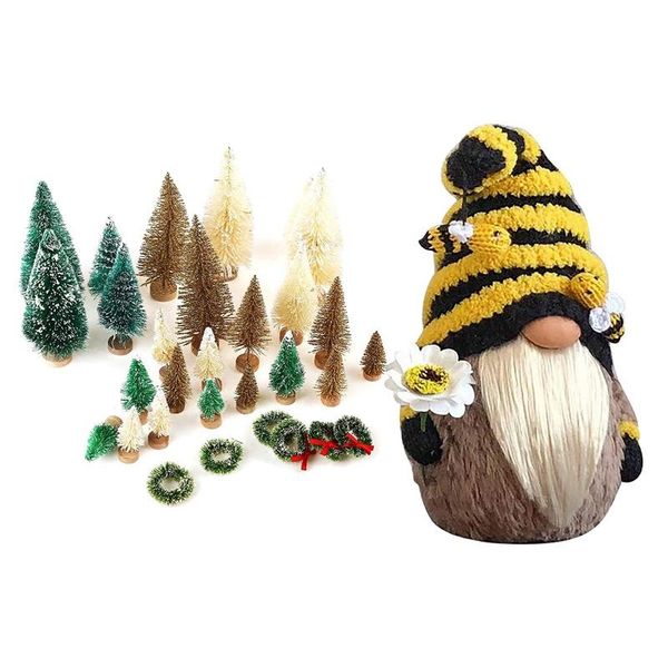 christmas decorations 30 pcs miniature frosted trees bottle brush mini & 1 bumble bee summer gnome plush doll decor
christmas decorations 30 pcs miniature frosted trees bottle brush mini & 1 bumble bee summer gnome plush doll decor