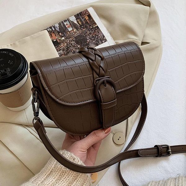 shoulder bags pu leather crossbody women solid color saddle casual handbags female totes for 2021 brand trend
shoulder bags pu leather crossbody women solid color saddle casual handbags female totes for 2021 brand trend
