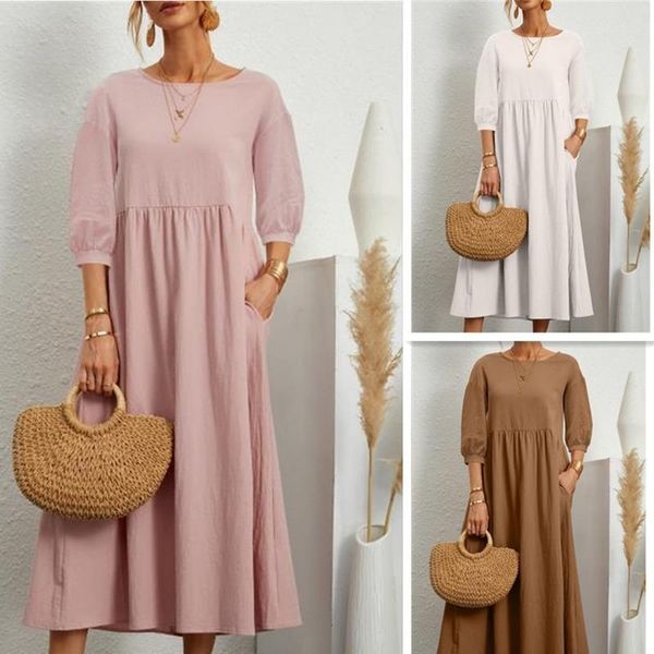 casual dresses cotton linen solid color long dress 2021 autumn women's lantern sleeve elegant retro fashion party 2xl, Black;gray
casual dresses cotton linen solid color long dress 2021 autumn women's lantern sleeve elegant retro fashion party 2xl, Black;gray
