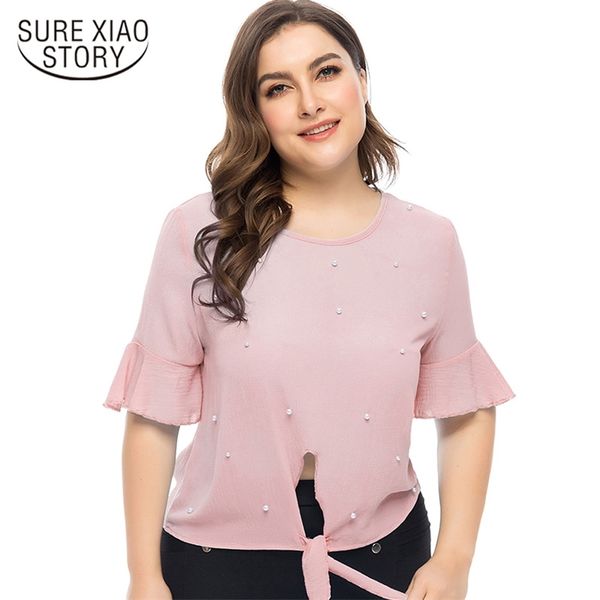 4xl 5xl 6xl plus size blouse women summer short sleeve shirts fashion beading solid chiffon 5079 50 210506, White
4xl 5xl 6xl plus size blouse women summer short sleeve shirts fashion beading solid chiffon 5079 50 210506, White