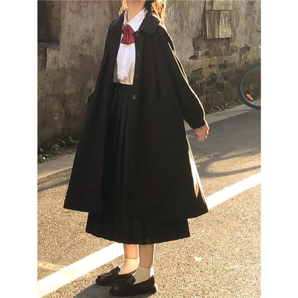 women's wool & blends the latest autumn college style women s long short woolen all-match jacket + skirt shirt and tie super nice suit, Black
women's wool & blends the latest autumn college style women s long short woolen all-match jacket + skirt shirt and tie super nice suit, Black