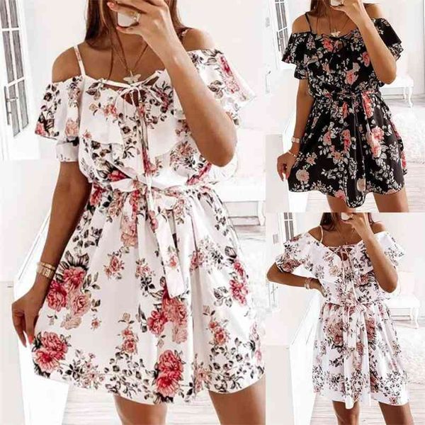 off shoulder ruffle stitching mini dress with belt sling print waist fashion v neck lace-up floral es 210517, Black;gray
off shoulder ruffle stitching mini dress with belt sling print waist fashion v neck lace-up floral es 210517, Black;gray