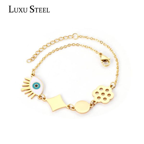 pulsera inoxidable mujer ladies bracelet fashion eye geometry chains bracelets trendy style gold color shell link, chain, Black
pulsera inoxidable mujer ladies bracelet fashion eye geometry chains bracelets trendy style gold color shell link, chain, Black