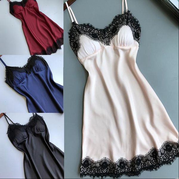 lingerie lace strap sleeveless women sleepwear summer dress backless spaghetti night home nightgown, Black;red
lingerie lace strap sleeveless women sleepwear summer dress backless spaghetti night home nightgown, Black;red