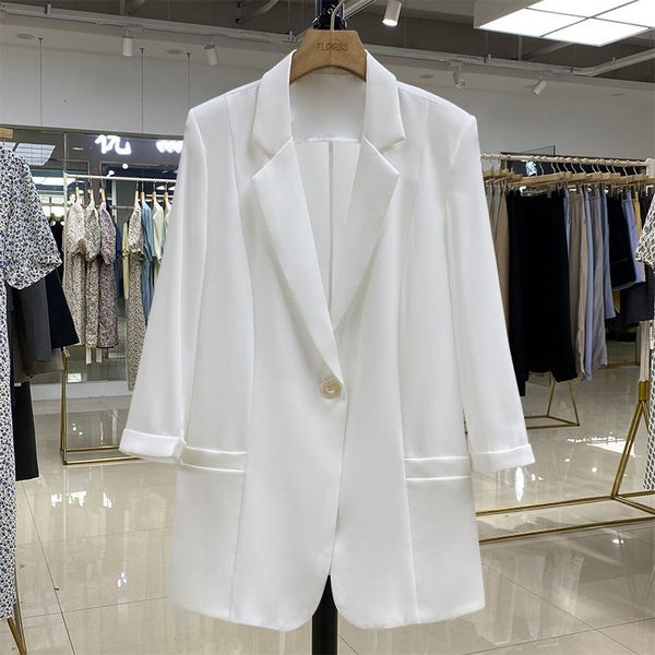 women's suits & blazers summer drape fine women's jacket new casual fashion versatile temperament white female blazer design a zh1, White;black
women's suits & blazers summer drape fine women's jacket new casual fashion versatile temperament white female blazer design a zh1, White;black
