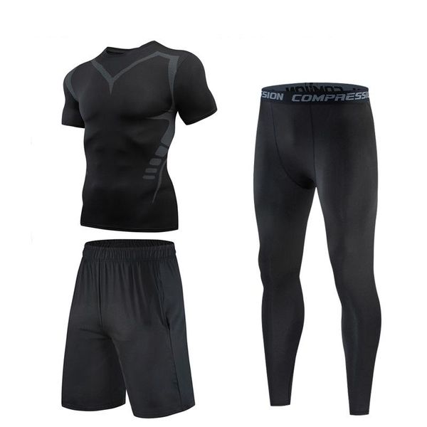 men's tracksuits fashion men summer short sleeve t-shirt running gym clothes exercise jogger workout plus size skinny 3 piece s, Gray
men's tracksuits fashion men summer short sleeve t-shirt running gym clothes exercise jogger workout plus size skinny 3 piece s, Gray