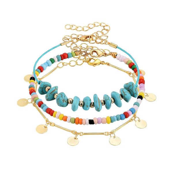 anklets fashion 3pcs european and american bohemian style color rice bead anklet set, Red;blue
anklets fashion 3pcs european and american bohemian style color rice bead anklet set, Red;blue