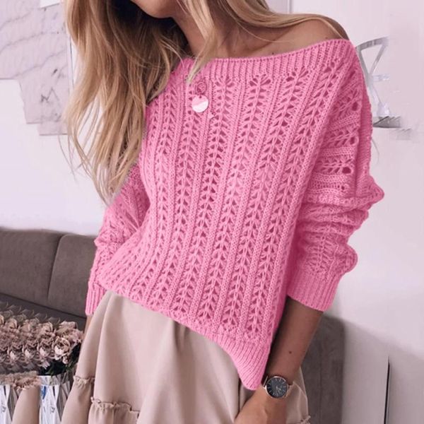 women's blouses & shirts women fashion pullovers casual o-neck solid color wear knitting hollowing out comfortable woman long sleeves s, White
women's blouses & shirts women fashion pullovers casual o-neck solid color wear knitting hollowing out comfortable woman long sleeves s, White