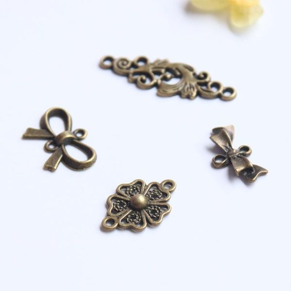 pendants 10-35mm 30-50pcs/pack two holes beads flowers bow-knot vintage antique bronze alloy diy jewelry making charms, Black
pendants 10-35mm 30-50pcs/pack two holes beads flowers bow-knot vintage antique bronze alloy diy jewelry making charms, Black