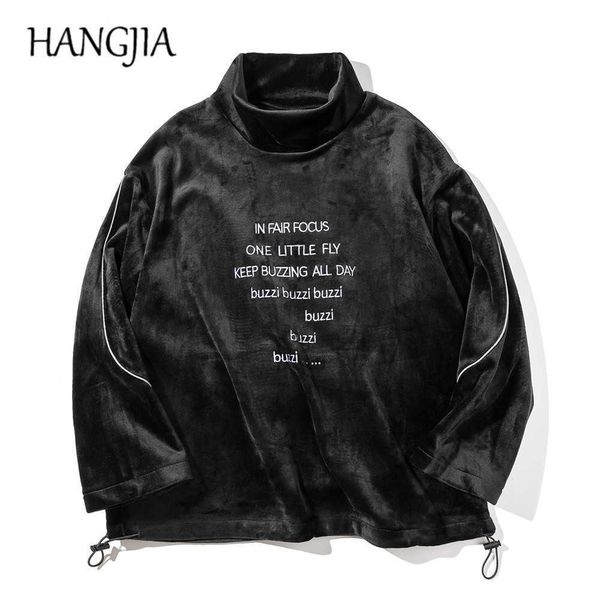 retro embroidery turtleneck hoodie harajuku oversized pullover fashionable gold velvet sweatshirt hoodies men backwards design c0607, Black
retro embroidery turtleneck hoodie harajuku oversized pullover fashionable gold velvet sweatshirt hoodies men backwards design c0607, Black