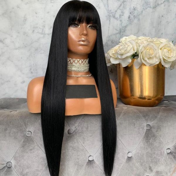 lace wigs silky straight jet black remy hair front for women 360 full with bangs 180 density fringe, Black;brown
lace wigs silky straight jet black remy hair front for women 360 full with bangs 180 density fringe, Black;brown