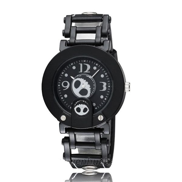 wristwatches skull women watch fashion design relogio masculino skeleton head quartz dress mens watches leather strap casual relojes hombre, Slivery;brown
wristwatches skull women watch fashion design relogio masculino skeleton head quartz dress mens watches leather strap casual relojes hombre, Slivery;brown