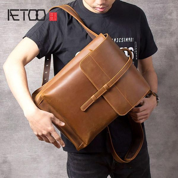 layer cowhide casual backpack, men's retro handmade leather crazy horse computer bag backpack
layer cowhide casual backpack, men's retro handmade leather crazy horse computer bag backpack