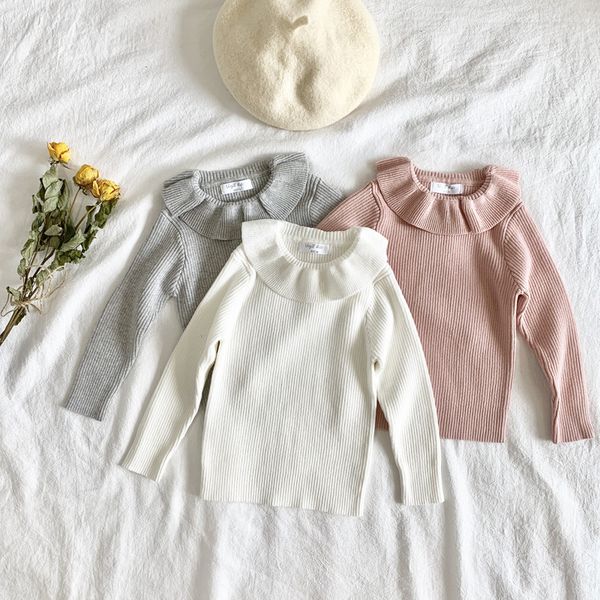 new 2021 autumn winter baby girls knitted pullovers sweaters ruffles collar elastic bottoming kids pure color sweater, Blue
new 2021 autumn winter baby girls knitted pullovers sweaters ruffles collar elastic bottoming kids pure color sweater, Blue