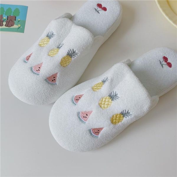 autumn double row fruit embroidery small fresh women slippers wedge heel indoor mute household shoes female, Black
autumn double row fruit embroidery small fresh women slippers wedge heel indoor mute household shoes female, Black