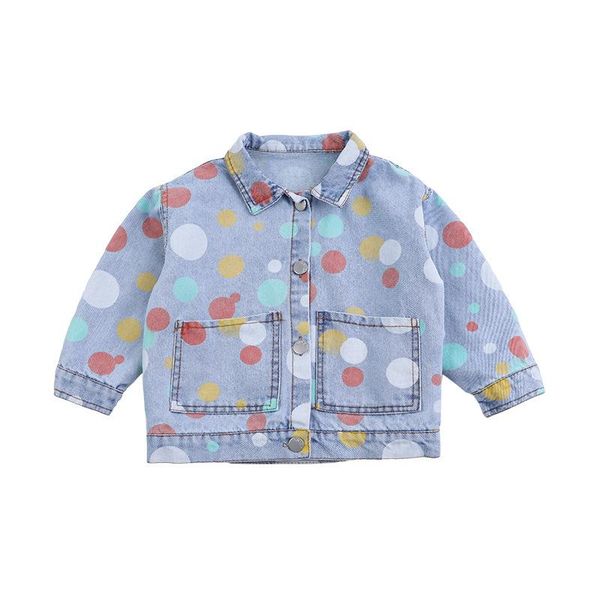 kids baby girls full sleeve dot print single breasted outwear denim coat toddler children jacket fashion clothes 6m-6y jackets, Blue;gray
kids baby girls full sleeve dot print single breasted outwear denim coat toddler children jacket fashion clothes 6m-6y jackets, Blue;gray
