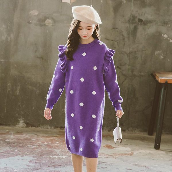 girl's dresses yourseason autumn loose knitted dress for girls big thicken winter girl ruffle sleeve dot printed sweaters o neck, Red;yellow
girl's dresses yourseason autumn loose knitted dress for girls big thicken winter girl ruffle sleeve dot printed sweaters o neck, Red;yellow
