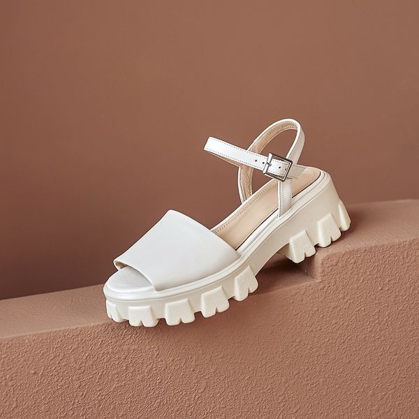sandals women's sandals wear genuine leather buckle straps platform in thick heels will see high shoes (5cm-8cm) 9x8h, Black 
sandals women's sandals wear genuine leather buckle straps platform in thick heels will see high shoes (5cm-8cm) 9x8h, Black