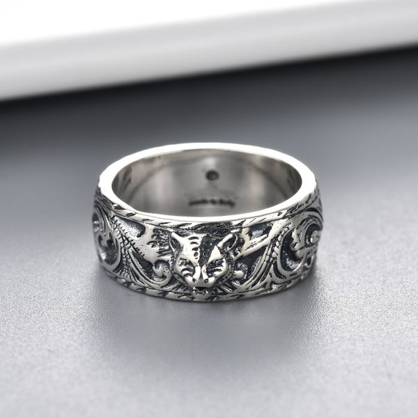 luxury designer ring domineering tiger head 925 silver plated material rings fashion jewelry
luxury designer ring domineering tiger head 925 silver plated material rings fashion jewelry
