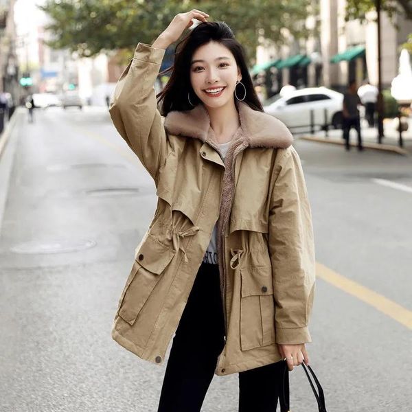 women's trench coats female plus velvet coat jacket women 2021 winter loose and versatile fashion temperament windbreaker tide70, Tan;black
women's trench coats female plus velvet coat jacket women 2021 winter loose and versatile fashion temperament windbreaker tide70, Tan;black