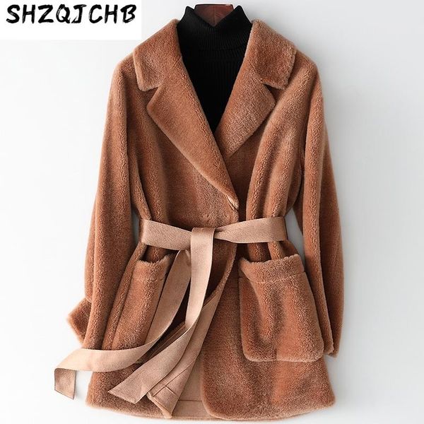 women's fur & faux jchb 2021 real coat 100% wool autumn winter coats women korean female jacket fashion elegant clothes mulheres casaco, Black
women's fur & faux jchb 2021 real coat 100% wool autumn winter coats women korean female jacket fashion elegant clothes mulheres casaco, Black