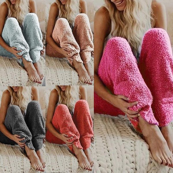women's winter soft plush flannel pajama sleep bottoms night wear solid color loose long pants thicker trouser sleepwear, Black;red
women's winter soft plush flannel pajama sleep bottoms night wear solid color loose long pants thicker trouser sleepwear, Black;red