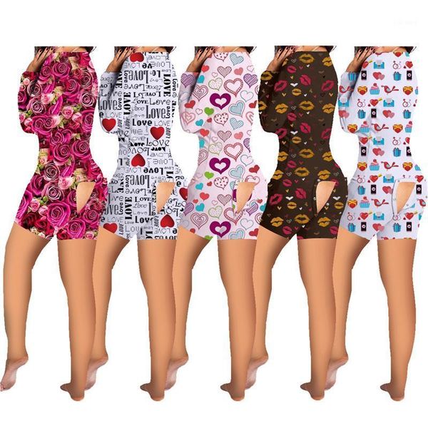 women's jumpsuits & rompers valentine's day pajamas print long sleeve button flap deep v-neck body lounge jumpsuit sleepwear bodys, Black;white
women's jumpsuits & rompers valentine's day pajamas print long sleeve button flap deep v-neck body lounge jumpsuit sleepwear bodys, Black;white