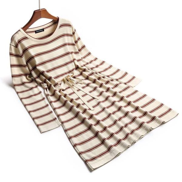 women's sweaters gigogou spring autumn long dress women knitted pullover sweater vintage black striped dresses sleeve ladies, White;black
women's sweaters gigogou spring autumn long dress women knitted pullover sweater vintage black striped dresses sleeve ladies, White;black