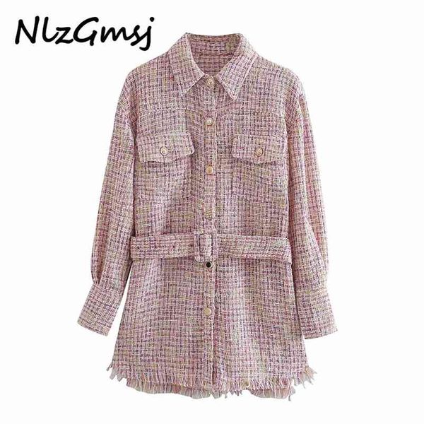 autumn winter women colorful tweed jacket coat with slash tassel ladies long sleeve female elegant 210628, Black;brown
autumn winter women colorful tweed jacket coat with slash tassel ladies long sleeve female elegant 210628, Black;brown