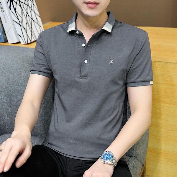men's t-shirts browon 2021 summer arrival men clothing thin solid color casual slim fit short sleeve fashion cotton turn-down t shirt, White;black
men's t-shirts browon 2021 summer arrival men clothing thin solid color casual slim fit short sleeve fashion cotton turn-down t shirt, White;black