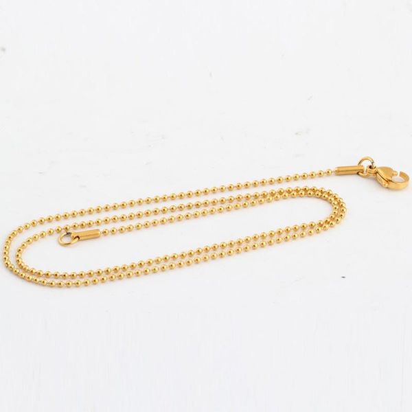 trendy 45cm beads chain necklaces 18 gold plated stainless steel neck simple choker necklace for women men party gift chains, Silver
trendy 45cm beads chain necklaces 18 gold plated stainless steel neck simple choker necklace for women men party gift chains, Silver