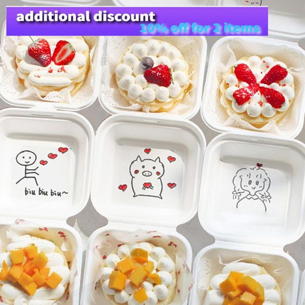disposable bento baking cake environmental protection snack boxes 10 pieces dinnerware sets
disposable bento baking cake environmental protection snack boxes 10 pieces dinnerware sets