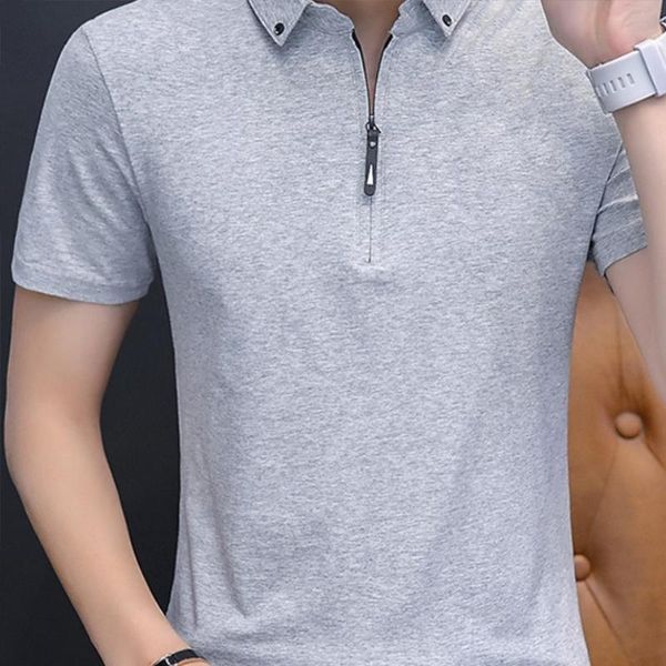 men's polos 2021 arrival men summer thin lapel trend solid color short-sleeved youth middle-aged shirts, White;black
men's polos 2021 arrival men summer thin lapel trend solid color short-sleeved youth middle-aged shirts, White;black