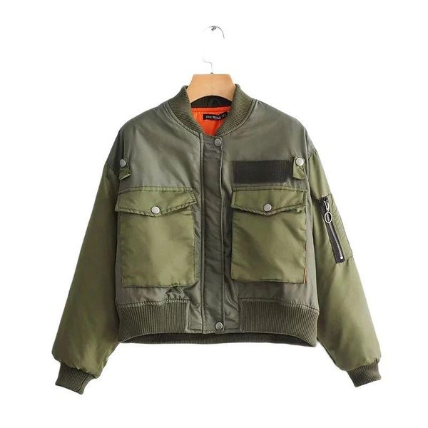 women's jackets women military green moto biker bomber pilot jacket cropped long sleeve female oversized coat outerwear chaquetas, Black;brown
women's jackets women military green moto biker bomber pilot jacket cropped long sleeve female oversized coat outerwear chaquetas, Black;brown