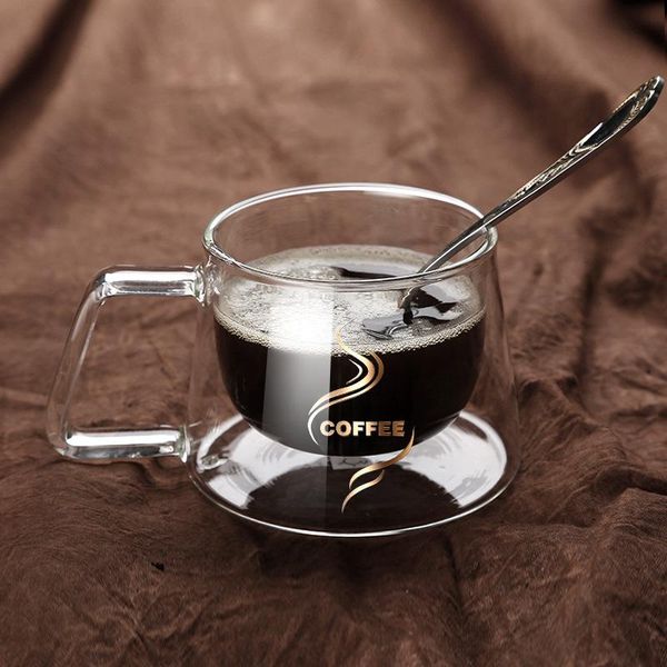 cups & saucers double wall glasses espresso coffee mug 200/300 ml heat-resistant transparent glass cup with bottom drinkware mugs
cups & saucers double wall glasses espresso coffee mug 200/300 ml heat-resistant transparent glass cup with bottom drinkware mugs