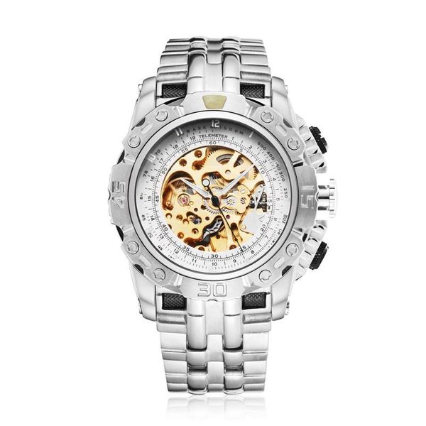 gorben gold/white automatic self wind men's mechanical watches stainless steel belt fashion business mens wristwatch wristwatches, Slivery;brown
gorben gold/white automatic self wind men's mechanical watches stainless steel belt fashion business mens wristwatch wristwatches, Slivery;brown