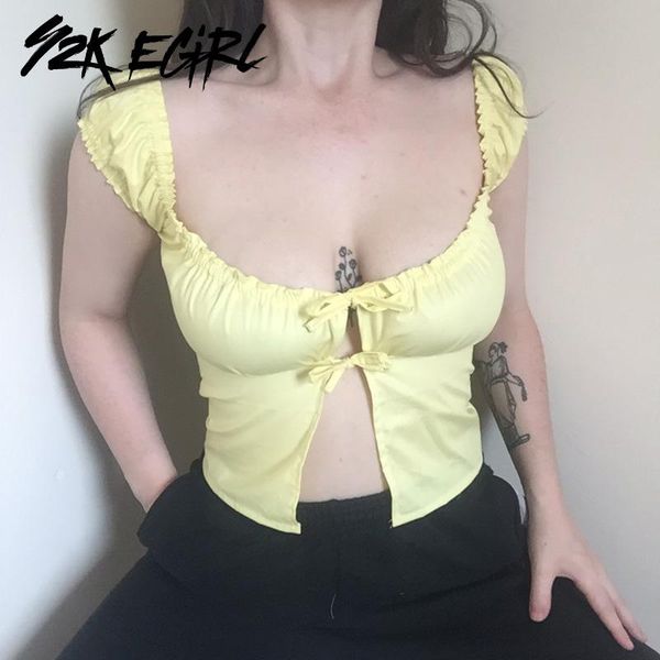 women's t-shirt y2k egirl 2000s fashion off shoulder bandage milk maid cute vintage square ruffles collar crop slit t-shirts summer te, White
women's t-shirt y2k egirl 2000s fashion off shoulder bandage milk maid cute vintage square ruffles collar crop slit t-shirts summer te, White