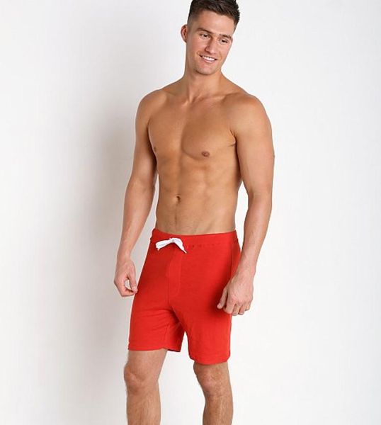 yoga outfits custom made men's five-piece shorts morning running, White;red