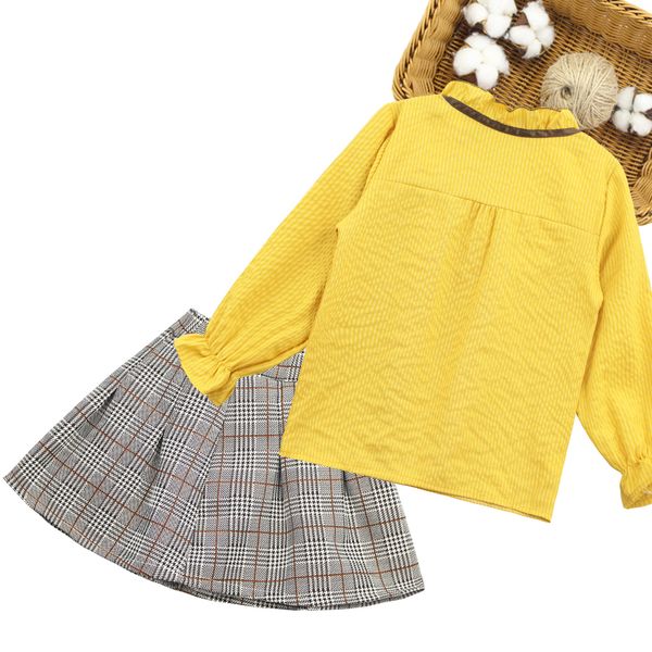 kids clothes girls blouse + plaid skirt girls clothing spring children clothes girl casual childrens tracksuits, White
kids clothes girls blouse + plaid skirt girls clothing spring children clothes girl casual childrens tracksuits, White