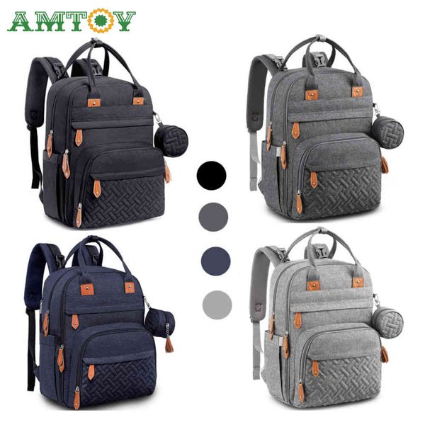 amtoy diaper bag backpack baby nappy changing bags multifunction waterproof travel back pack with changing pad stroller straps 210326
amtoy diaper bag backpack baby nappy changing bags multifunction waterproof travel back pack with changing pad stroller straps 210326