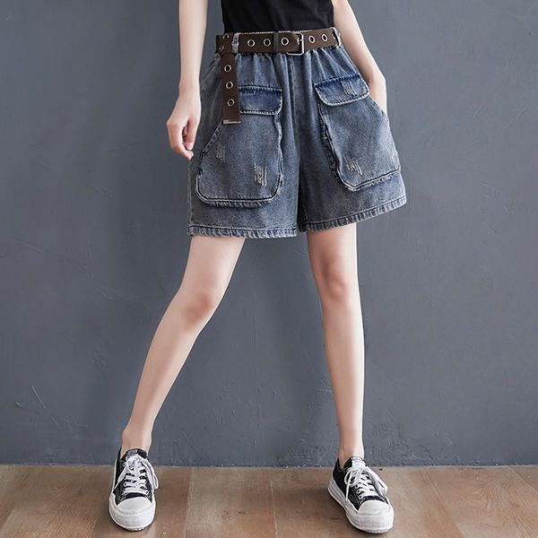 women's jeans women high waist casual shorts 2021 summer fashion street style big pocket loose female wide leg short pants b615, Blue
women's jeans women high waist casual shorts 2021 summer fashion street style big pocket loose female wide leg short pants b615, Blue