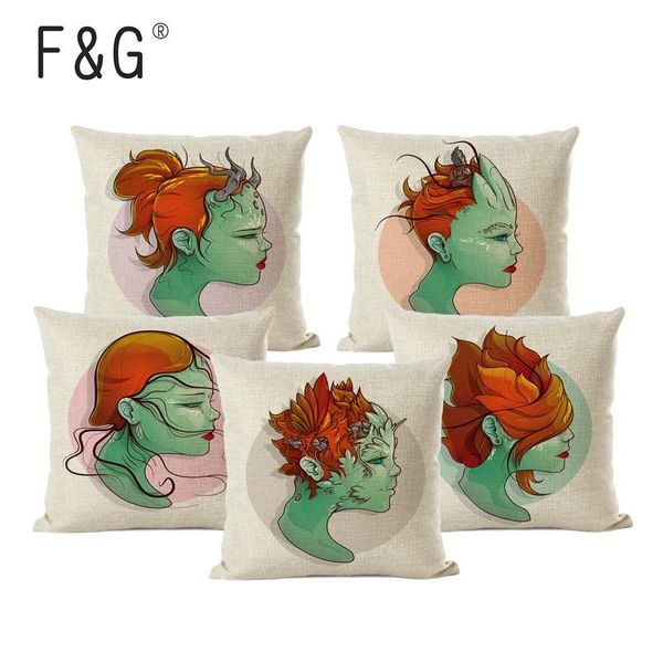 cushion/decorative pillow dreamy girl's face cushion cover printed cotton linen decoration for sofa chair home throw covers
cushion/decorative pillow dreamy girl's face cushion cover printed cotton linen decoration for sofa chair home throw covers
