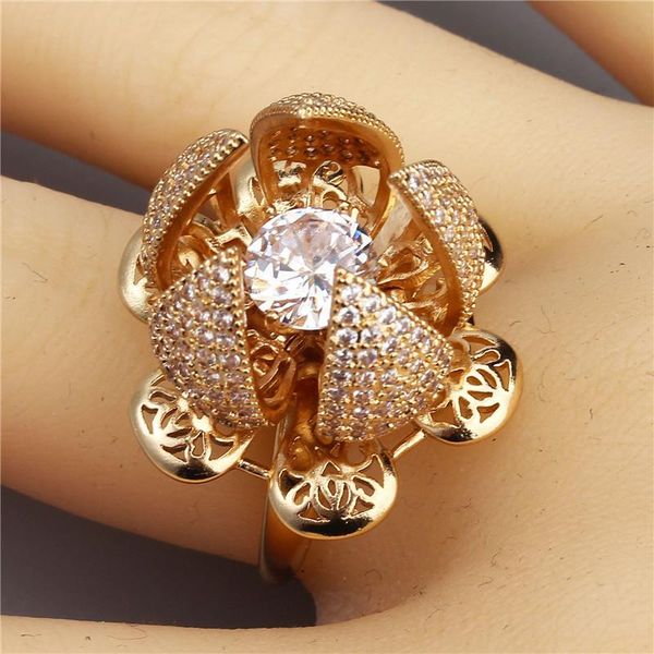 cluster rings 2021 rose flower ring for women adjustable gold color stainless steel elegant jewelry gifts drop, Golden;silver 
cluster rings 2021 rose flower ring for women adjustable gold color stainless steel elegant jewelry gifts drop, Golden;silver