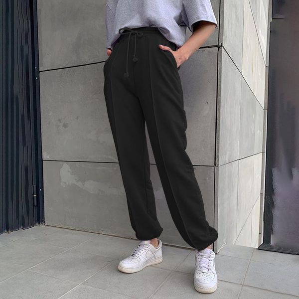 women's pants & capris aiiou autumn winter casual loose trousers black cotton sweatpants full length fashion female high street, Black;white
women's pants & capris aiiou autumn winter casual loose trousers black cotton sweatpants full length fashion female high street, Black;white
