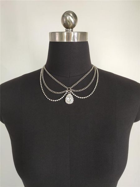 trendy multilayer silver color chain choker femme necklaces jewelry accessory luxury crystal water drop necklace for women kolye pendant
trendy multilayer silver color chain choker femme necklaces jewelry accessory luxury crystal water drop necklace for women kolye pendant