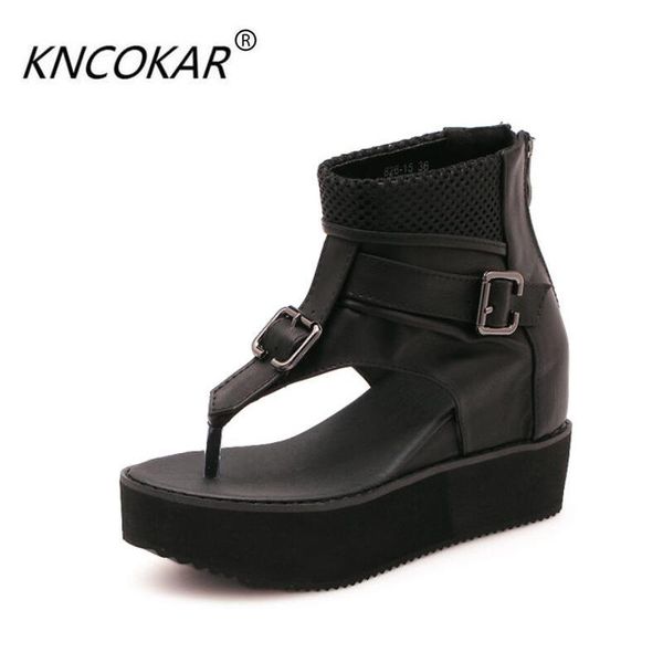 summer fashiontrue leather sandals heel height belt buckles roman women's shoes people's words thick bottom platform, Black
summer fashiontrue leather sandals heel height belt buckles roman women's shoes people's words thick bottom platform, Black